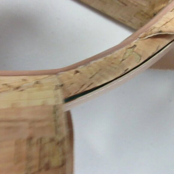 Torrid Womens Nat Cork Platform Heels 9 W W Strappy Block Sandals Shoes 902 - Picture 7 of 13